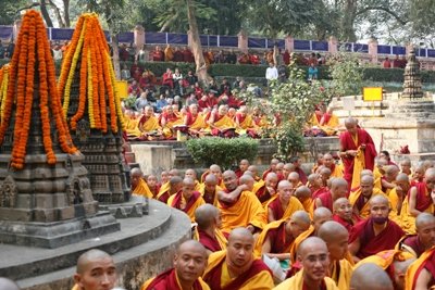 В Бодхгайе  проходит большой молитвенный фестиваль линии Кагью