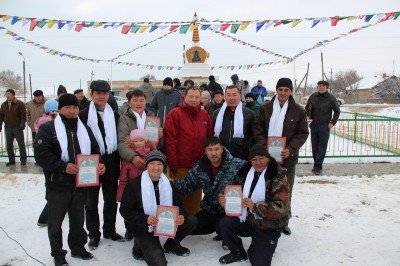 Тэло Тулку Ринпоче провел церемонию освящения Ступы Просветления в Приманыче