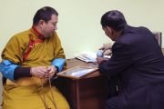 Встреча Тело Тулку Ринпоче с с альпинистом и писателем Маадыр-оолом Ховалыгом.