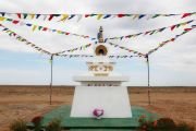 Фото. Тэло Тулку Ринпоче освятил ступу Совершенной победы в Астраханской области