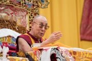 Его Святейшество Далай-лама дарует учения на стадионе Халлен. Цюрих, Швейцария. 23 сентября 2018 г. Фото: Мануэль Бауэр.