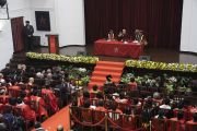 Его Святейшество Далай-лама выступает с обращением во время празднования в честь основателя колледжа Святого Стефана. Нью-Дели, Индия. 7 декабря 2018 г. Фото: Лобсанг Церинг.