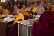 Кирти Ринпоче выступает со вступительным словом во время открытия Первой конференции ученых-философов разных традиций, посвященной трактату Чже Цонкапы «Сущность красноречия». Бодхгая, штат Бихар, Индия. 19 декабря 2018 г. Фото: Лобсанг Церинг. Кирти Ринпоче выступает со вступительным словом во время открытия Первой конференции ученых-философов разных традиций, посвященной трактату Чже Цонкапы «Сущность красноречия». Бодхгая, штат Бихар, Индия. 19 декабря 2018 г. Фото: Лобсанг Церинг.