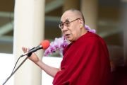 Его Святейшество Далай-лама выступает с обращением во время встречи с делегатами 3-го специального генерального собрания ЦТА. Дхарамсала, штат Химачал-Прадеш, Индия. 6 октября 2019 г. Фото: Тензин Чойджор (офис ЕСДЛ).