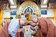 Корейские монахини читают «Сутру сердца» а заключительный день учений Его Святейшества Далай-ламы для буддистов из Кореи. Дхарамсала, Индия. 6 ноября 2019 г. Фото: дост. Тензин Джампхел