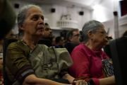 Слушатели во время лекции Его Святейшества Далай-ламы, организованной в Кала Академи. Гоа, Индия. 11 декабря 2019 г. Фото: Лобсанг Церинг.
