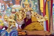 Его Святейшество Далай-лама проводит ритуалы во время посвящения Авалокитешвары. Бодхгая, штат Бихар, Индия. 3 января 2020 г. Фото: Тензин Чойджор.