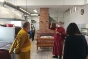 Верховный лама (Шаджин-лама) Калмыкии Тэло Тулку Ринпоче и ректор Буддийского университета «Даши Чойнхорлин» геше (доктор буддийской философии) Дымбрыл. 17 ноября 2020 г.