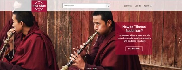 Англоязычный видео архив буддийских учений the Meridian Trust запустил новый сайт