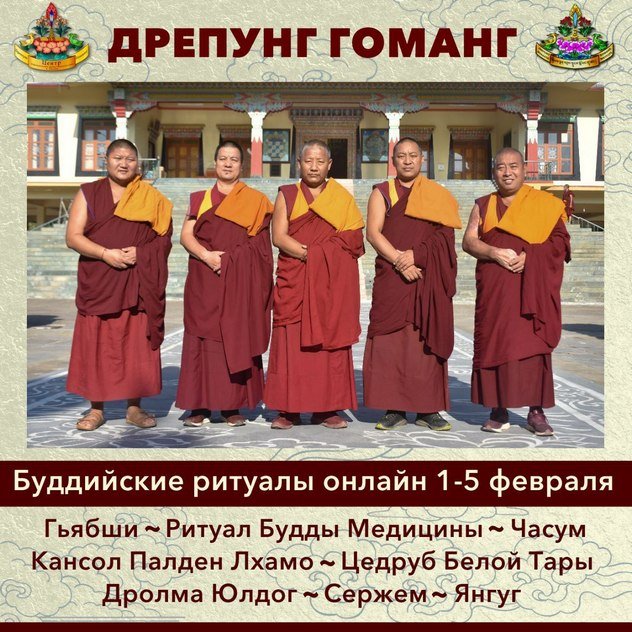 Монахи Дрепунг Гоманга возобновляют прямые трансляции ритуалов