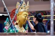 В Центральном хуруле Калмыкии завершены работы по росписи статуи Майтреи