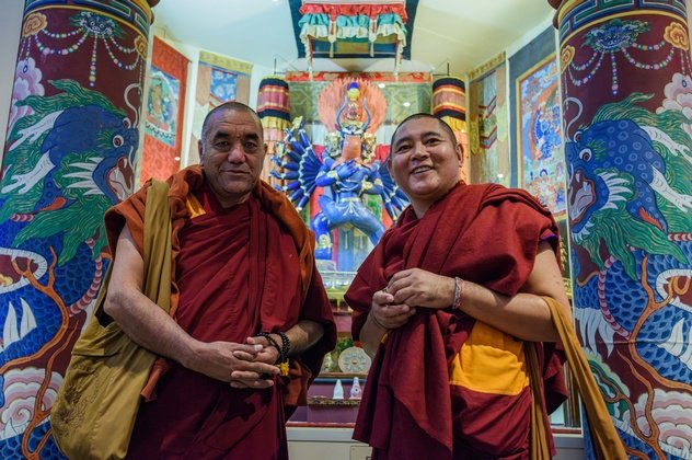 Геше Чамба Тоньет и монахи из Института буддийской диалектики Нгари во главе с геше Цевангом Дордже посетили Государственный музей истории религии