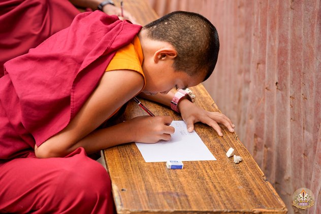 Фоторепортаж. Юные монахи Непала приняли участие в марафоне по математике