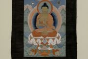 Будда Шакьямуни. Танка. Холст, минеральные краски. Бурятия, XIXв. РНБ, ОР. Тиб. НС 130.
