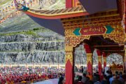 Часть из 21 000 человек, собравшихся на учения Его Святейшества Далай-ламы в монастыре Карша. Занскар, Ладак, Индия. 25 июля 2025 г. Фото: Тензин Чойджор