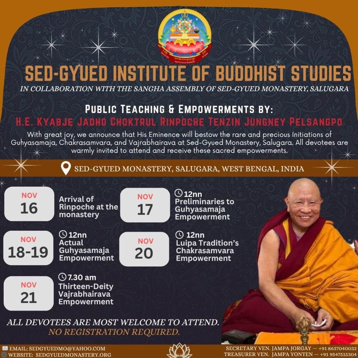 Перевод учений Чадо Ринпоче в монастыре Сегью в Западной Бенгалии