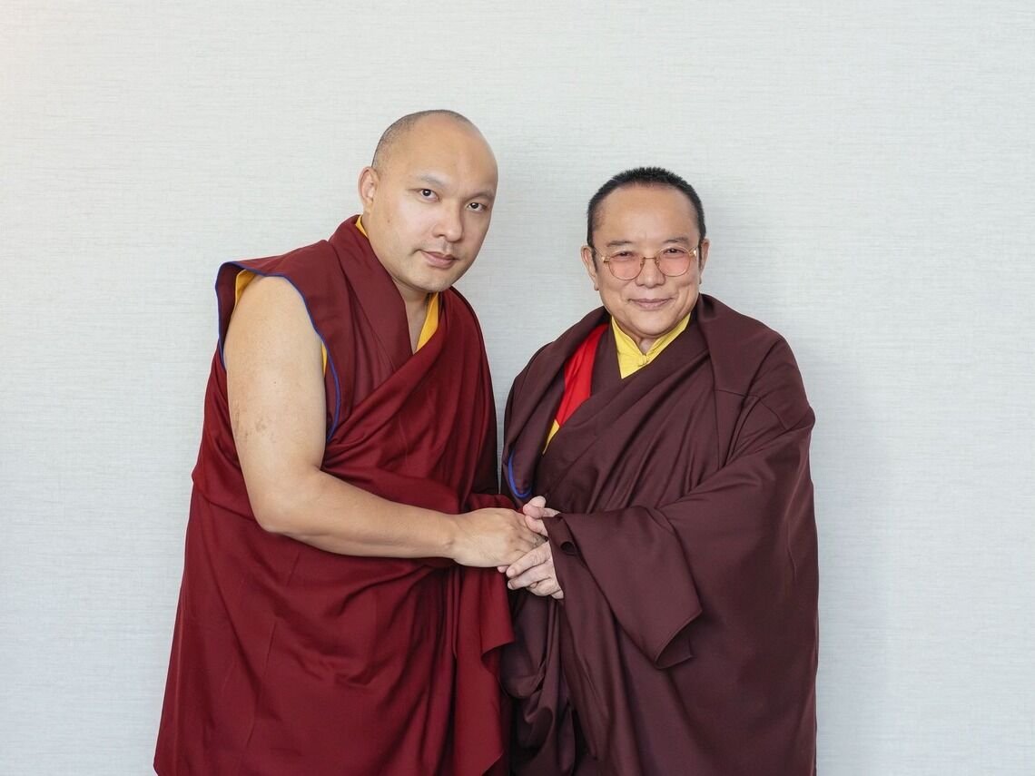 Фото. Встреча  17-го Кармапы и 12-го Чамгона Тай Ситу Ринпоче